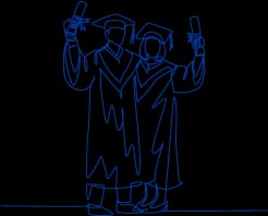 Scholarship certificate and ribbon