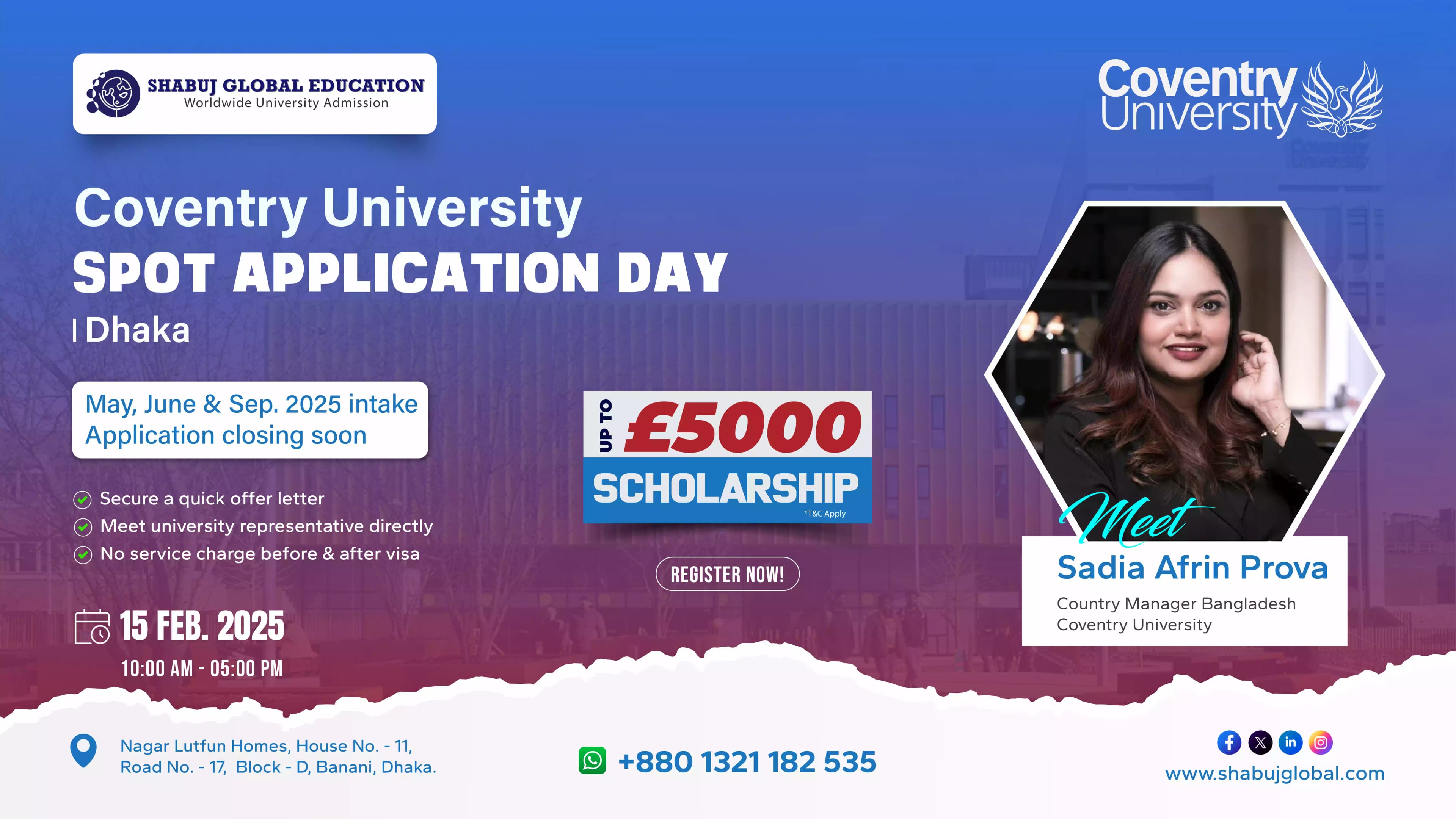 Coventry University Spot Application Day - Dhaka