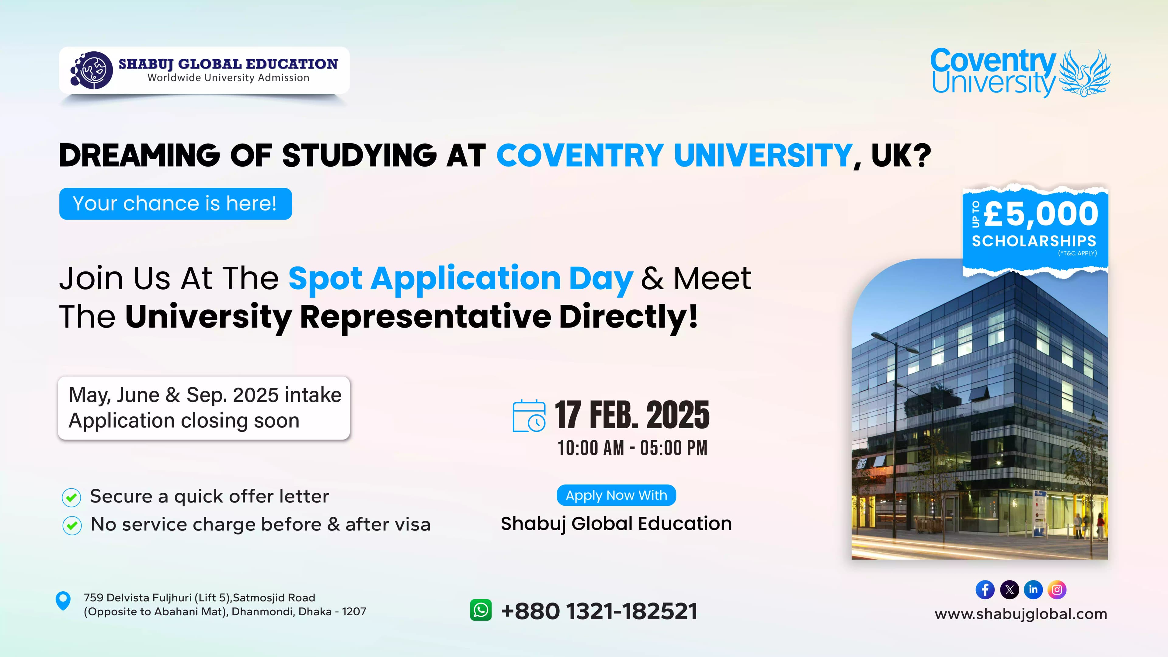 Coventry University Spot Application Day