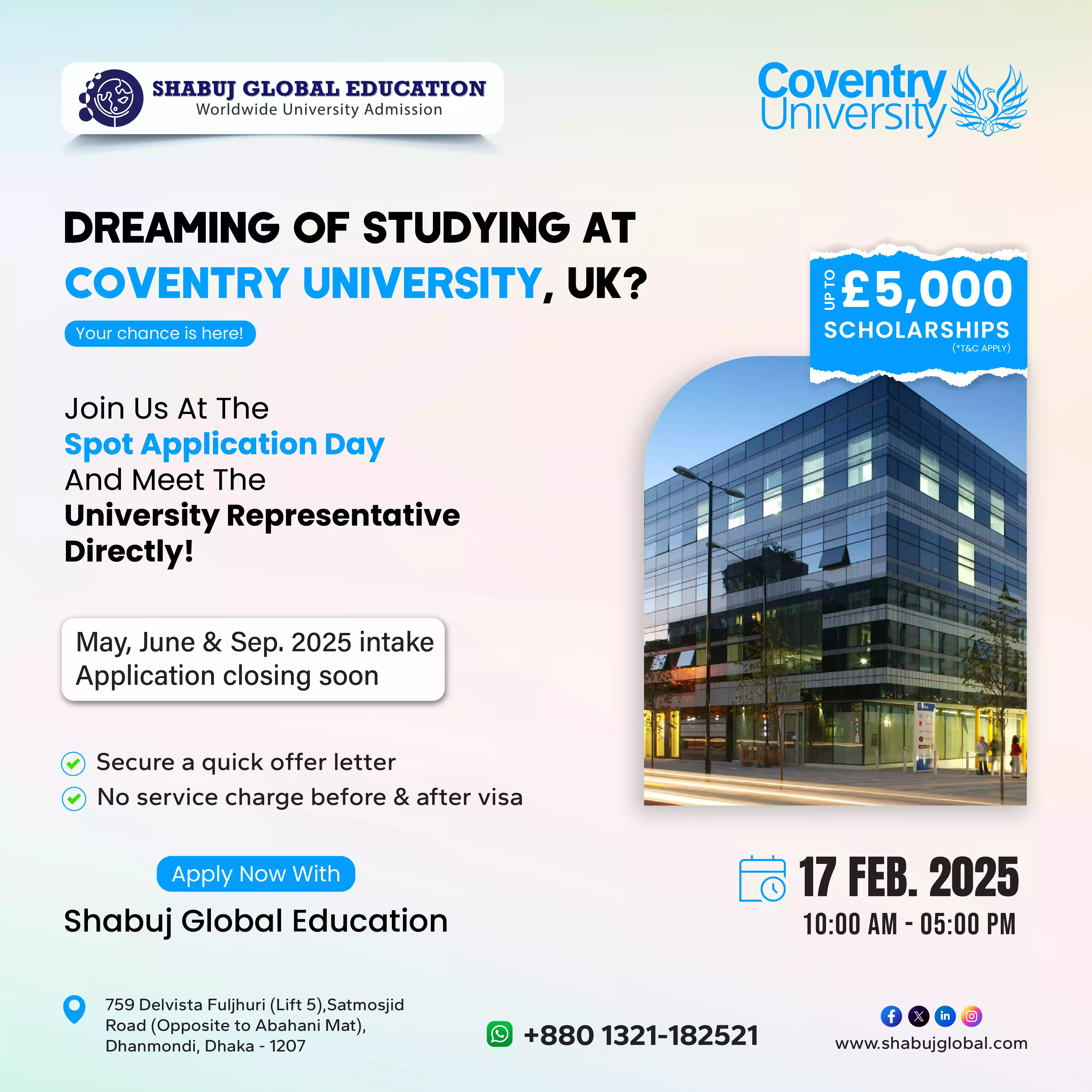 Coventry University Spot Application Day