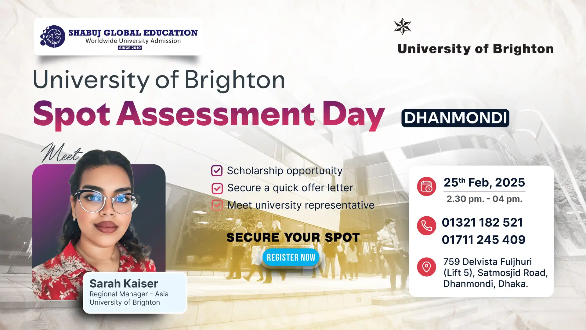 University of Brighton Spot Assessment Day - Dhanmondi