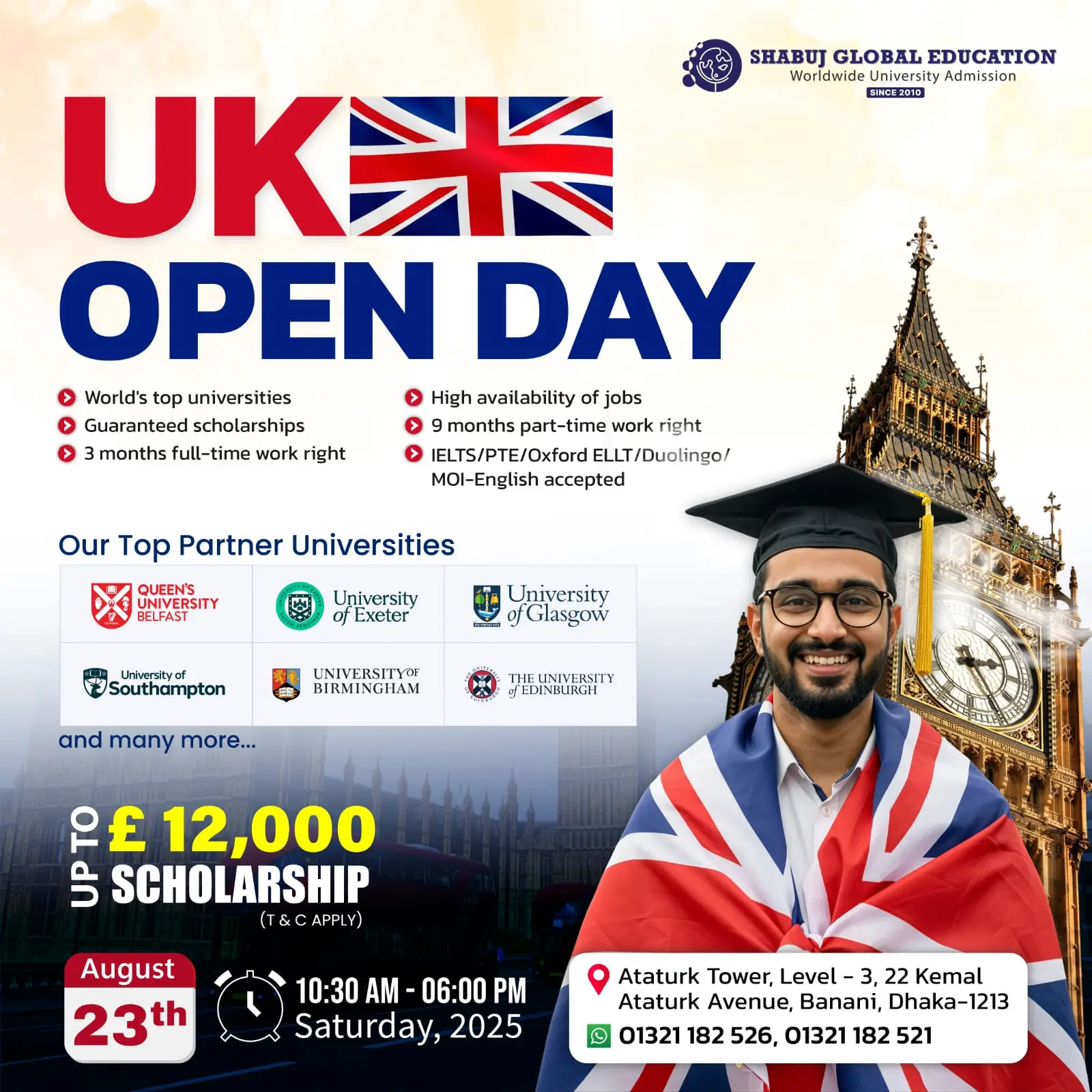 UK Open Day in Dhaka – Meet Top Universities with Guaranteed Scholarships!