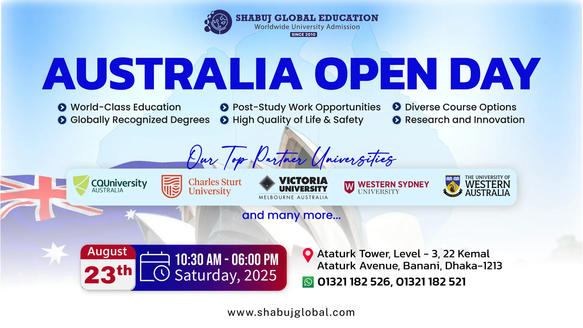 Australia Open Day 2025 in Dhaka – Meet Top Australian Universities