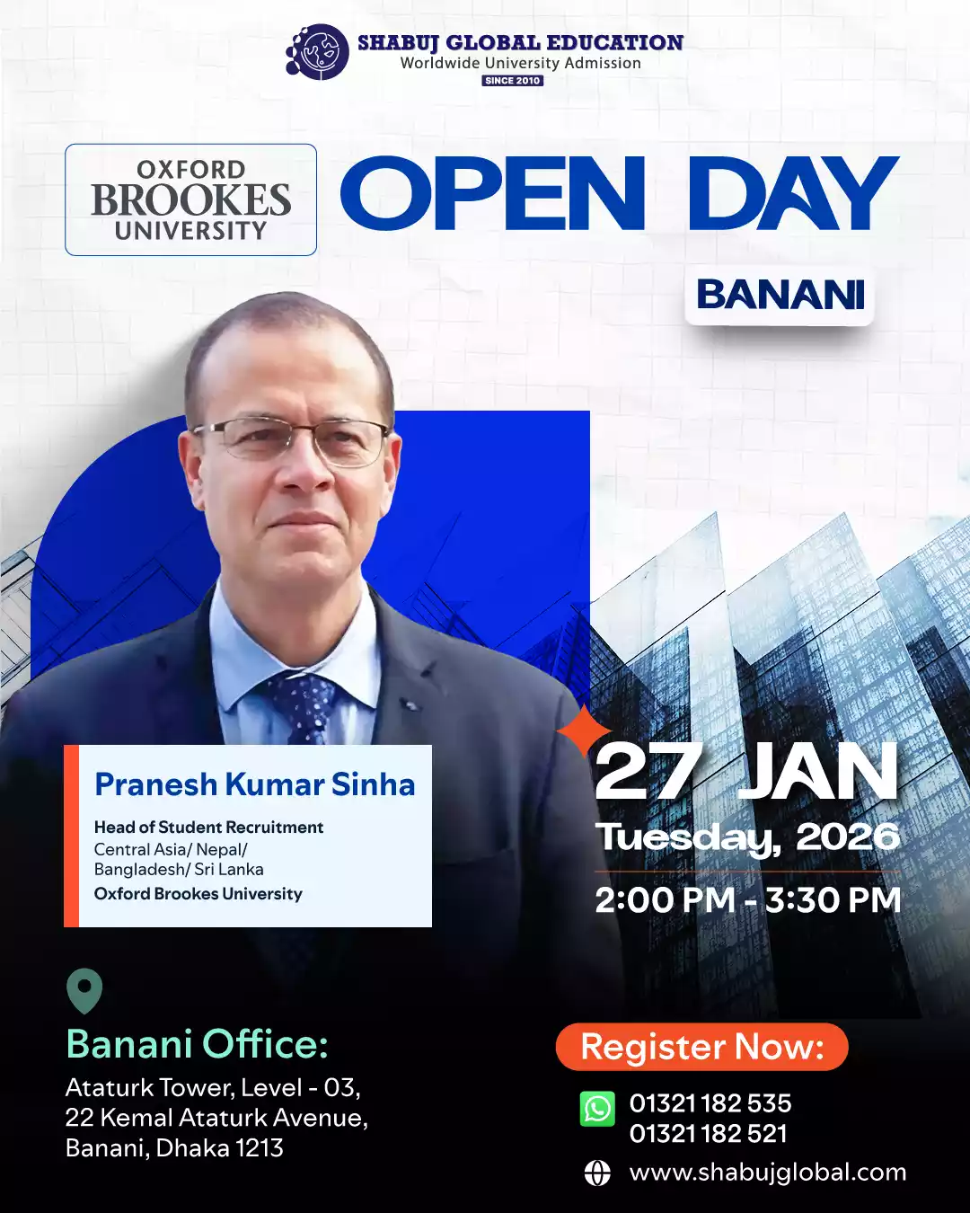 Oxford Brookes University Admission Open Day – Banani 2026
